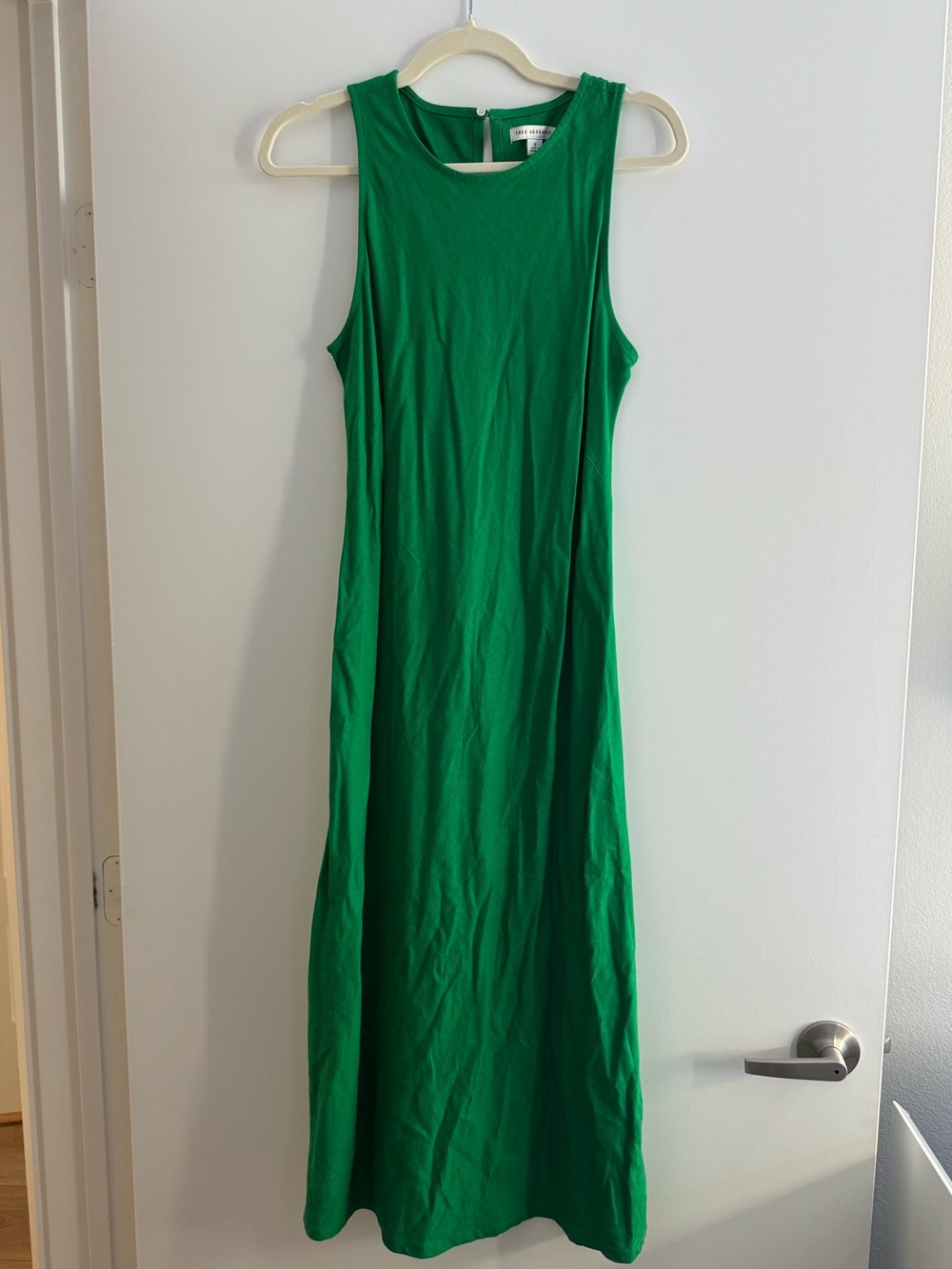 Kelly Green Linen Maxi Dress - Classic A-Line
